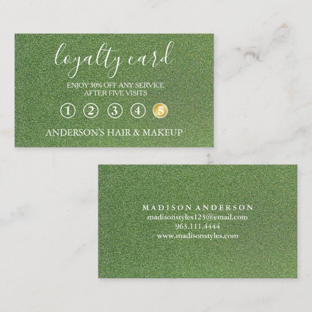 Modern Simple elegant typography Loyalty Card (Front/Back)
