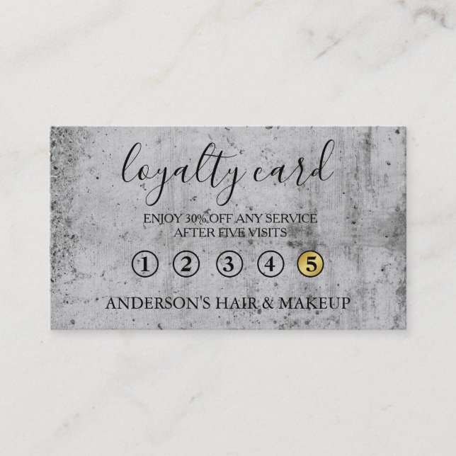 Modern Simple elegant typography Loyalty Card (Front)