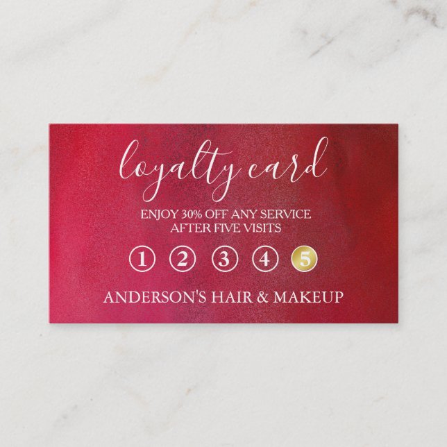 Modern Simple elegant typography Loyalty Card (Front)