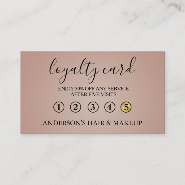 Modern Simple elegant typography Loyalty Card (Front)