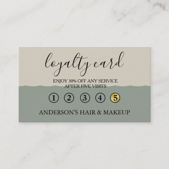 Modern Simple elegant typography Loyalty Card (Front)