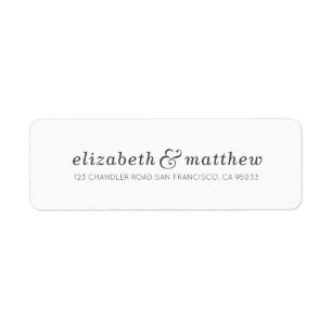 Modern Simple Elegant Typography Return Address Label
