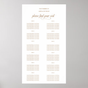 Modern Simple Elegant Wedding Seating Chart