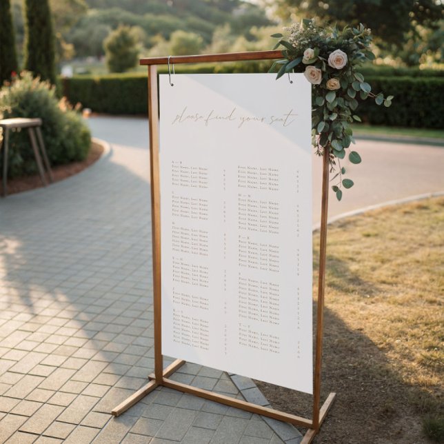 Modern Simple Elegant Wedding Seating Chart (Modern Simple Elegant Wedding Seating Chart)