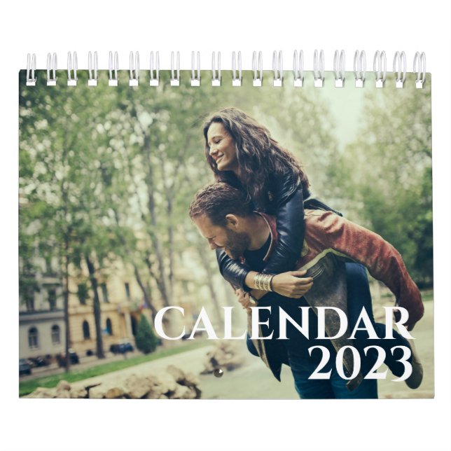 Modern Simple Family Collage Photo 2023 Calendar (Cover)
