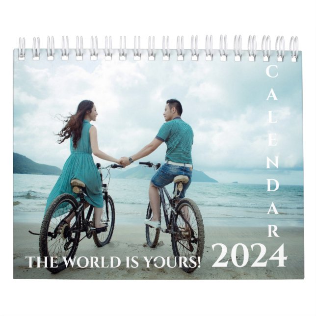 Modern Simple Family Collage Photo 2024 Calendar (Cover)