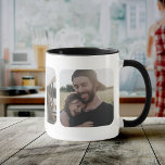Modern Simple Father's Day Instagram Photo Collage Mug<br><div class="desc">Modern Father's Day mug featuring 3 of your favourite family photos. A wonderful keepsake gift!</div>