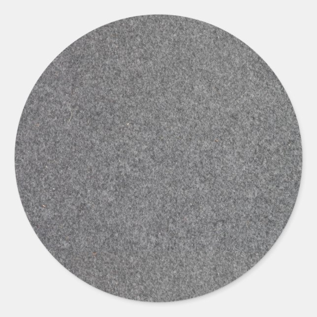 Modern Simple Faux Gray Felt Sticker Label (Front)