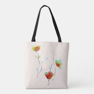 Modern simple floral flower Autumn art Tote Bag