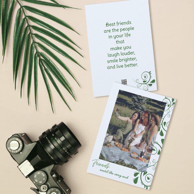 Modern simple friends photo Holiday Card (Creator Uploaded)