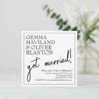 Modern Simple Fun Bordered Wedding Reception