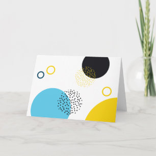 Modern, simple, fun, Memphis style geometric art Card