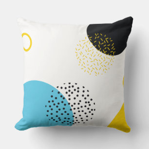 Modern, simple, fun, Memphis style geometric art Cushion