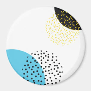 Modern, simple, fun, Memphis style geometric art Magnet