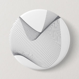 Modern, simple, futuristic urban wavy illustration 7.5 cm round badge