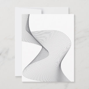 Modern, simple, futuristic urban wavy illustration card