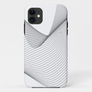 Modern, simple, futuristic urban wavy illustration iPhone 11 case