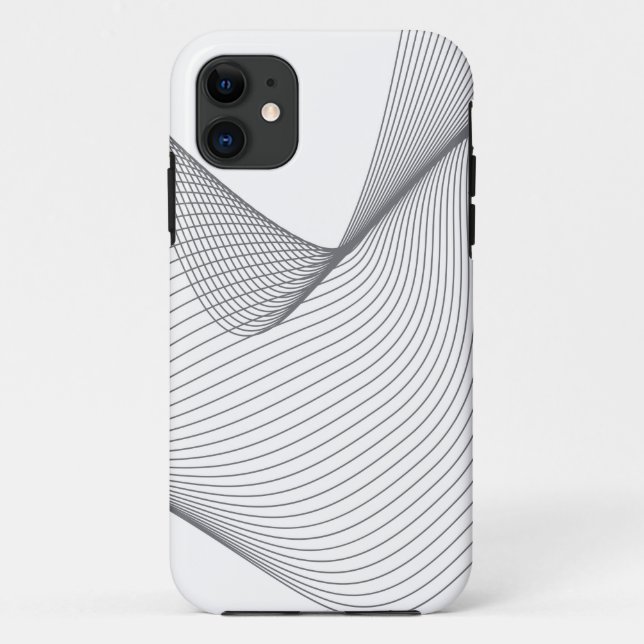 Modern, simple, futuristic urban wavy illustration Case-Mate iPhone case (Back)