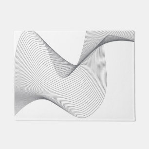 Modern, simple, futuristic urban wavy illustration doormat