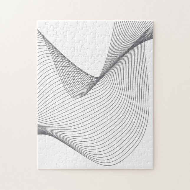 Modern, simple, futuristic urban wavy illustration jigsaw puzzle (Vertical)