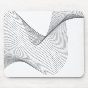 Modern, simple, futuristic urban wavy illustration mouse pad