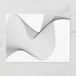 Modern, simple, futuristic urban wavy illustration postcard