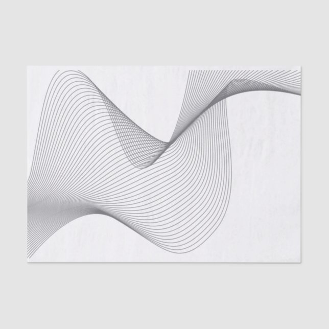 Modern, simple, futuristic urban wavy illustration tissue paper (Front)