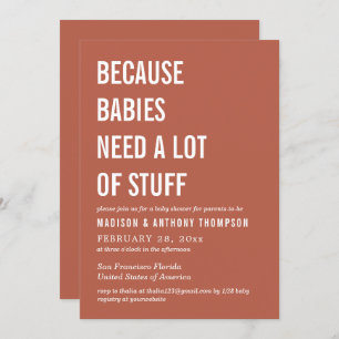 Modern Simple Gender Neutral Desert Baby Shower Invitation