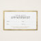 Modern simple gold border salon appointment card