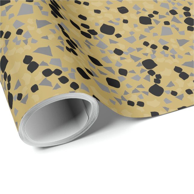 Modern Simple Gold Terrazzo Wrapping Paper (Roll Corner)