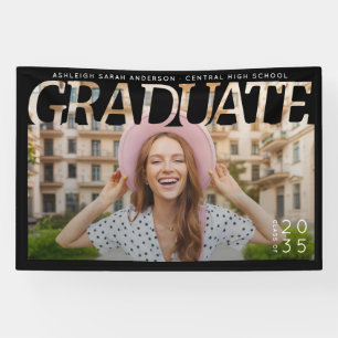 Modern Simple Graduate Photo Graduation Party Banner