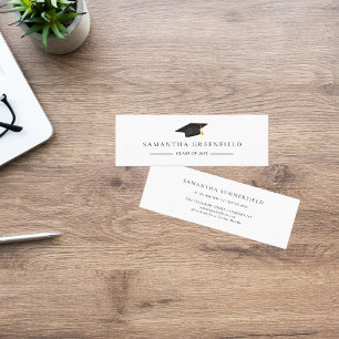 Modern Simple Graduation 2025 Name Mini Business Card