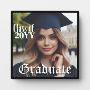 Modern Simple Graduation Graduate Photo Class Year Plaque