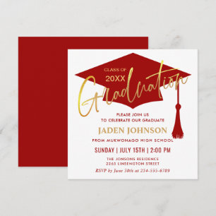 Modern Simple Graduation Party Invitation