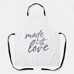 Modern, simple graphic design of Made with Love Apron