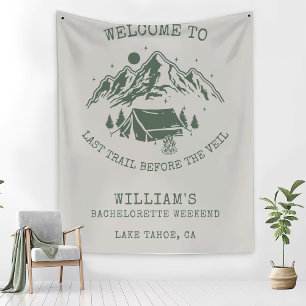 Modern Simple Green Camp Bachelorette Party Fleece Blanket