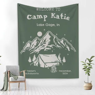 Modern Simple Green Camp Bachelorette Party  Fleece Blanket