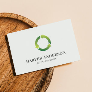 Modern Simple Green Eco Professional Business Card