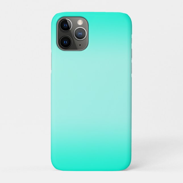 Modern Simple green Turquoise Gradient Colour Case-Mate iPhone Case (Back)