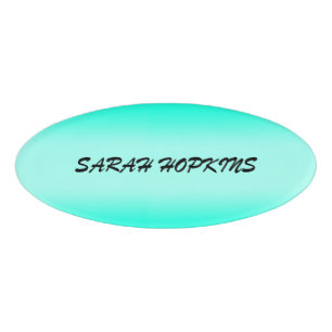 Modern Simple green Turquoise Gradient Colour Name Tag