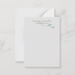 Modern Simple Grey Professional Minimalist Floral Card