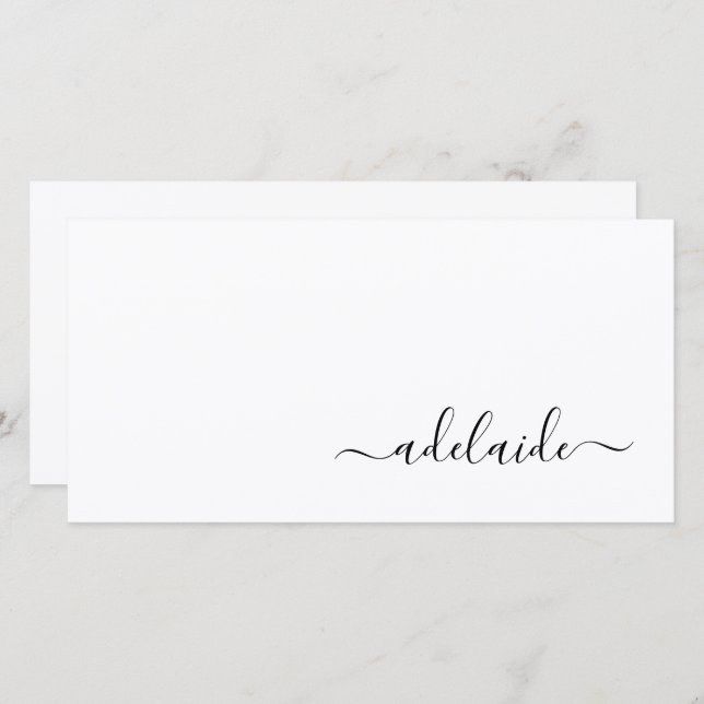 Modern Simple Hair Stylist Script Gift Certificate (Front/Back)