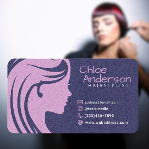 Modern simple hairstylist business card