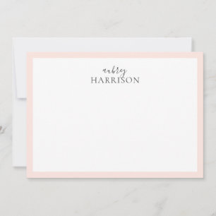 Modern Simple Handwriting Name Blush Pink Card