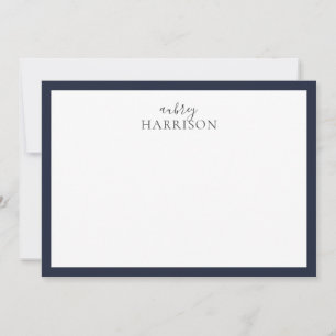 Modern Simple Handwriting Name Navy Blue Card