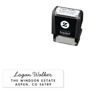 Modern Simple Handwritten Return Address Self-inking Stamp