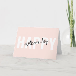 Modern Simple Happy Mothers Day Card