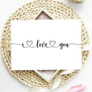 Modern Simple Heart I Love You Card