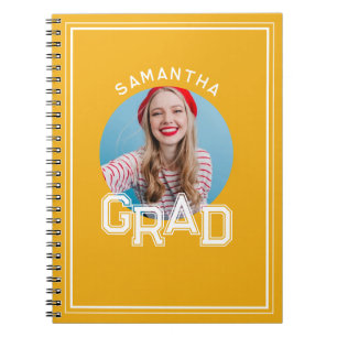 Modern Simple High School Grad Photo Graduation Notebook