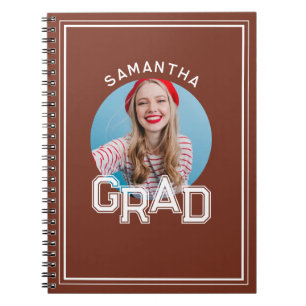 Modern Simple High School Grad Photo Graduation Notebook